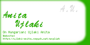 anita ujlaki business card